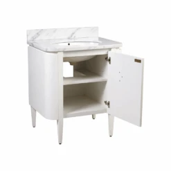 Briallen 30" White Vanity With Oval Undermount Sink -France and So Furniture ba1f4879216311ce36633f679fddb25794f2a939