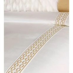 Royalty Embroidered Border Duvet Cover -France and So Furniture bb dvq 29 2b