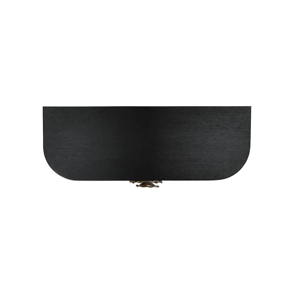 Briallen Black Demi-Lune Cabinet - Caviar Black 5 Briallen Black Demi-Lune Cabinet - Caviar Black - Image 5