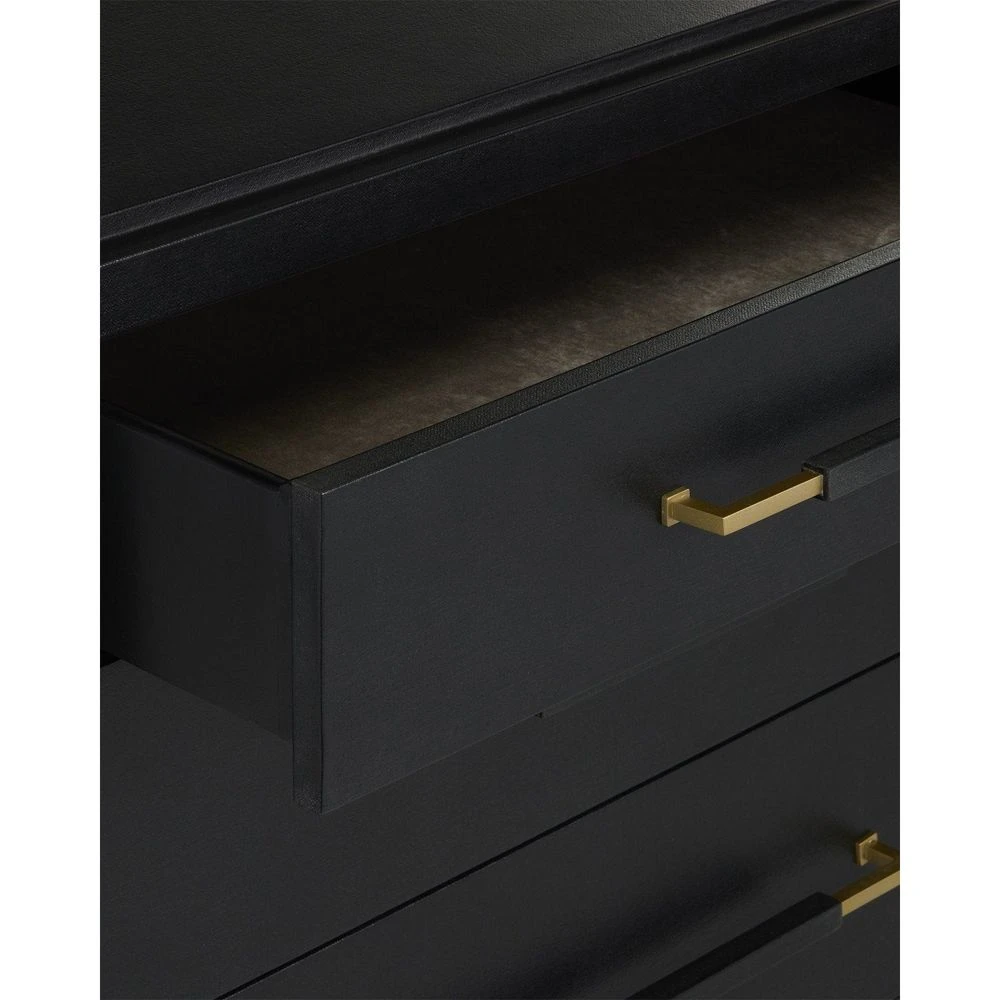 Verona Black Three-Drawer Chest 6 Verona Black Three-Drawer Chest - Image 6