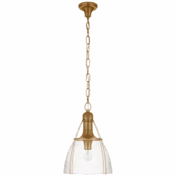 Stirling 14" Pendant - Antique Brass