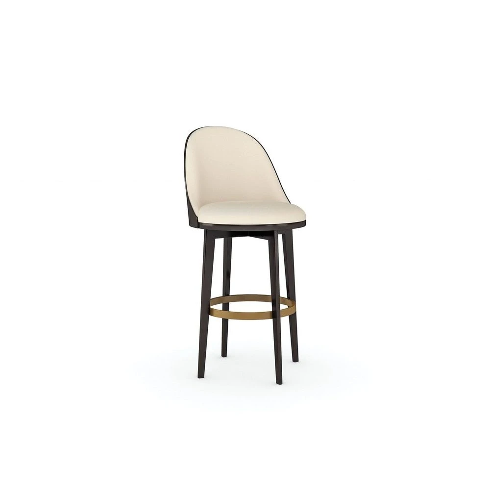 Encore Bar Stool - Brown, Gold, Beige 4 Encore Bar Stool - Brown, Gold, Beige - Image 4