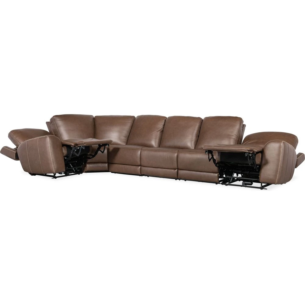 Beacon 6 Piece Sectional With Power Recline & Power Headrest (Configuration 1) - Brown 1 Beacon 6 Piece Sectional With Power Recline & Power Headrest (Configuration 1) - Brown