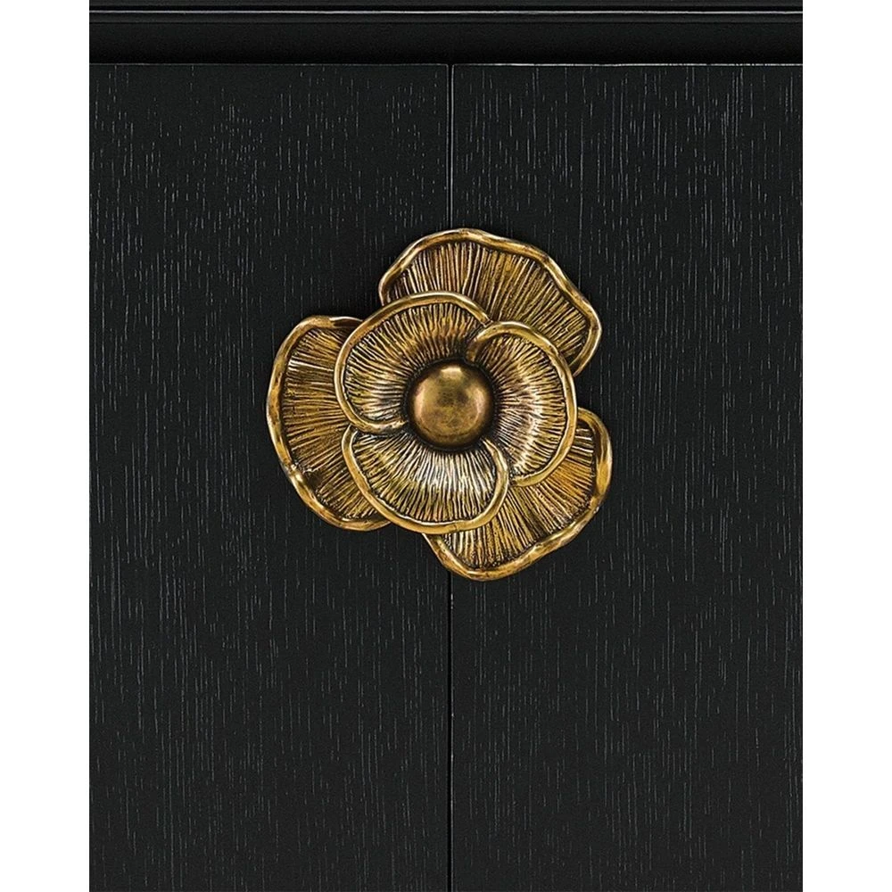 Briallen Black Demi-Lune Cabinet - Caviar Black 3 Briallen Black Demi-Lune Cabinet - Caviar Black - Image 3