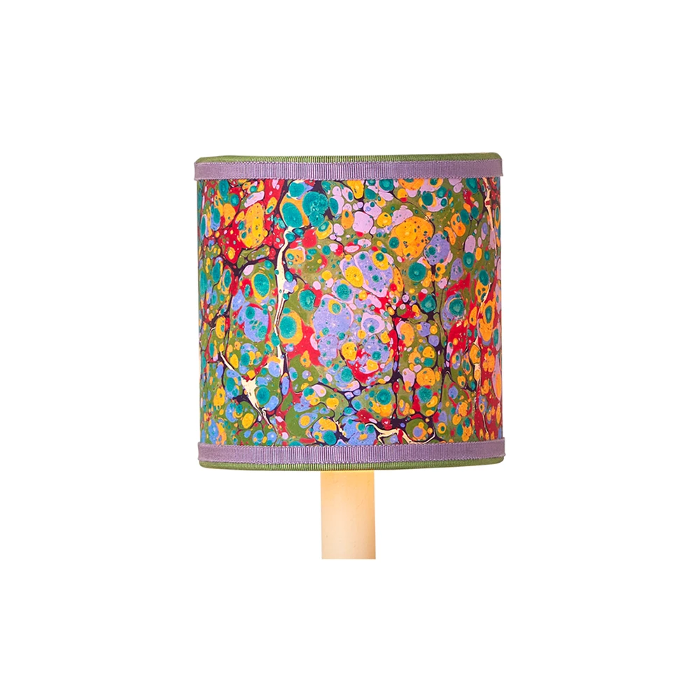 Marble Multi-Color Paper Drum Chandelier Shade 1 Marble Multi-Color Paper Drum Chandelier Shade