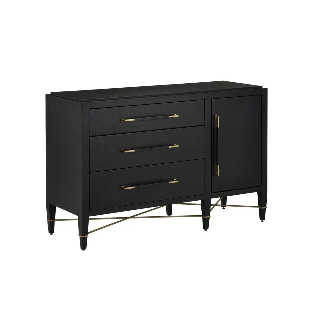 Verona Black Three-Drawer Chest 3 Verona Black Three-Drawer Chest - Image 3