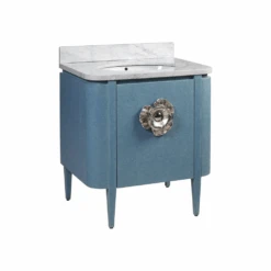 Briallen 30" Blue Linen Vanity With Oval Undermount Sink -France and So Furniture fc8c5249e21f2a41f1c06c75df0cee4f83c4b113
