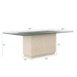 Cotiere Rectangular Dining Table - Beige -France and So Furniture fmjbtsx3cl61sfwmwwjq