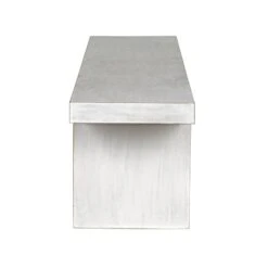 Noir Kir Bench, White Wash -France and So Furniture gben139wh 6 lg f179d88a 79f1 4352 9a13 368966993a90