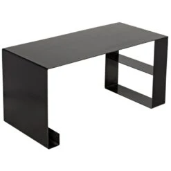 Noir Black Metal Desk -France and So Furniture gdes126mtb 3 lg