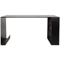 Noir Black Metal Desk