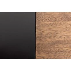 Noir Algeron Desk With Black Metal -France and So Furniture gdes144mtb 7 lg