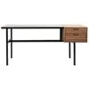 Noir Algeron Desk With Black Metal