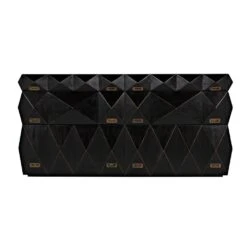 Noir Allegra Dresser - Hand Rubbed Black -France and So Furniture gdre248hb 2 lg