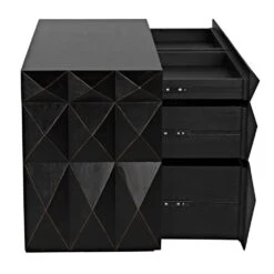 Noir Allegra Dresser - Hand Rubbed Black -France and So Furniture gdre248hb 9 lg