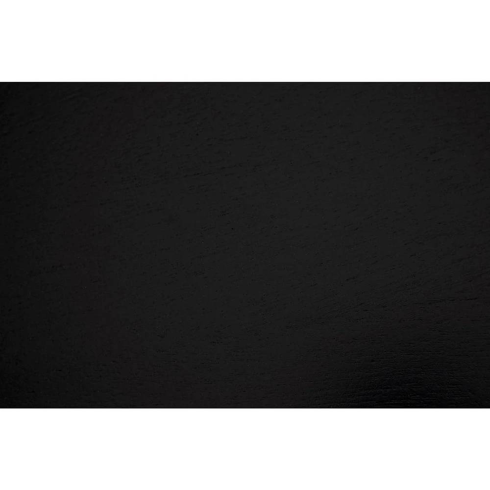 Noir Portobello Dining Table - Hand Rubbed Black With Light Brown Trim 3 Noir Portobello Dining Table - Hand Rubbed Black With Light Brown Trim - Image 3