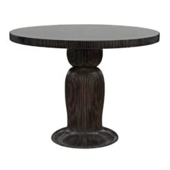 Noir Portobello Dining Table - Hand Rubbed Black With Light Brown Trim 11 Noir Portobello Dining Table - Hand Rubbed Black With Light Brown Trim -France and So Furniture gtab560hb 2 lg