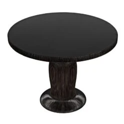 Noir Portobello Dining Table - Hand Rubbed Black With Light Brown Trim 12 Noir Portobello Dining Table - Hand Rubbed Black With Light Brown Trim -France and So Furniture gtab560hb 3 lg