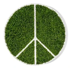 Green Wall Peace In Round