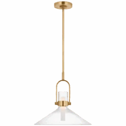 Prescott 18" Empire Pendant - Brass With Clear Glass