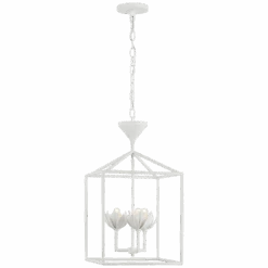 Eduardo Small Open Cage Lantern - Plaster White