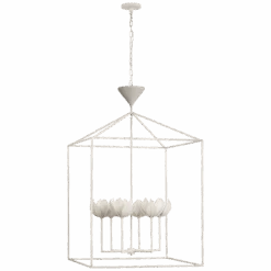 Eduardo Extra Large Open Cage Lantern - Plaster White