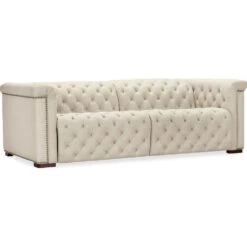 Savion Deux LAF/RAF 2 Over 2 Sofa With Power Recliners And Power Headrests - Beige