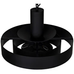 Noir Parlor Pendant, Black Metal -France and So Furniture lamp753mtb 5 lg