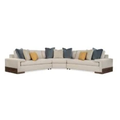 Self-Centered 3-Pc Sectional - Grey, Brown