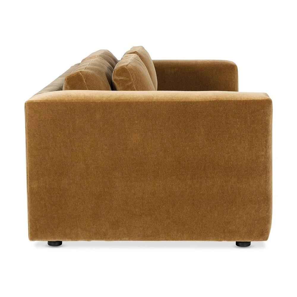 Vann Bench Seat 91" Sofa - Ochre Mohair 3 Vann Bench Seat 91" Sofa - Ochre Mohair - Image 3