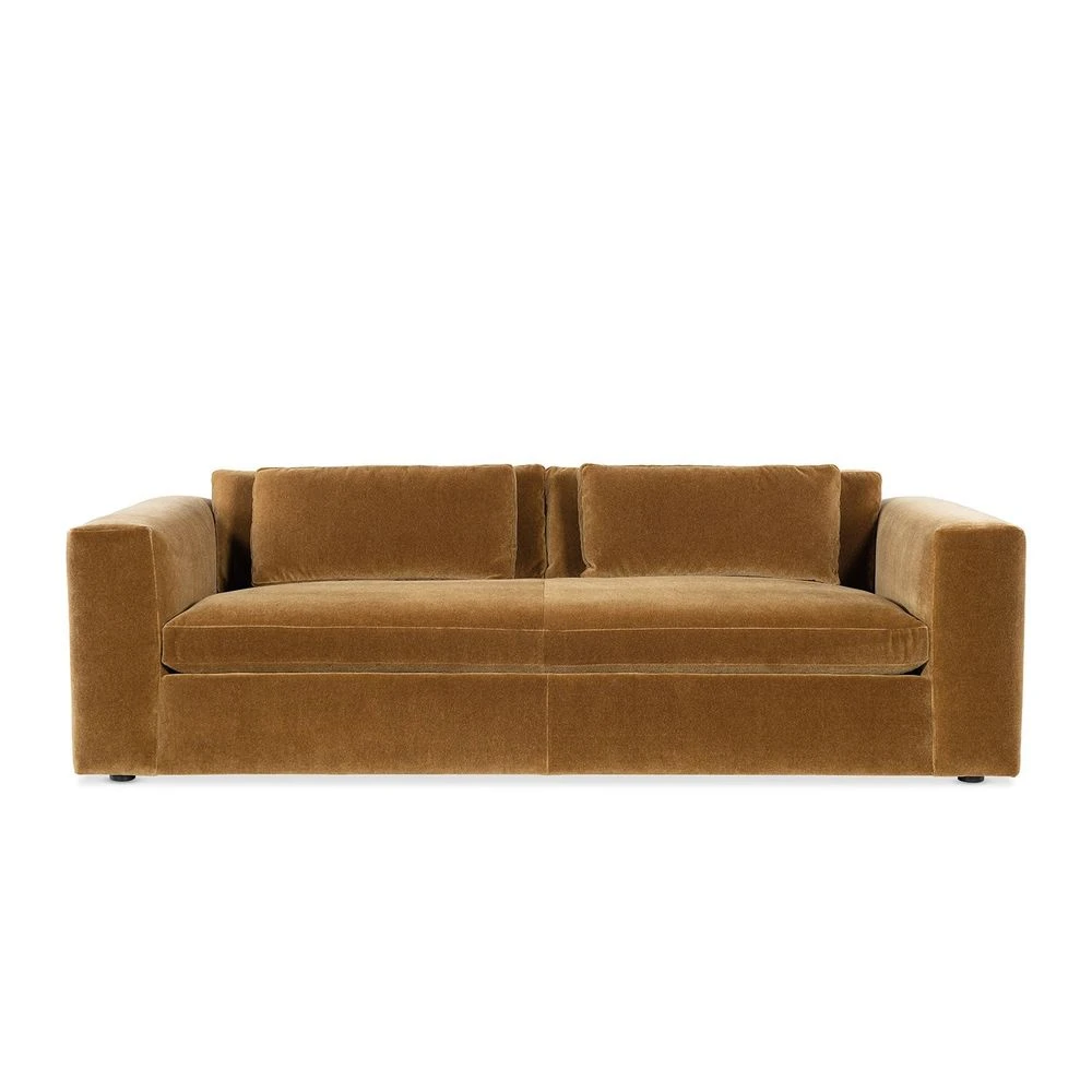 Vann Bench Seat 91" Sofa - Ochre Mohair 1 Vann Bench Seat 91" Sofa - Ochre Mohair