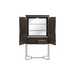 Couture Bar Cabinet - Brown, Silver -France and So Furniture m131 421 511 open3