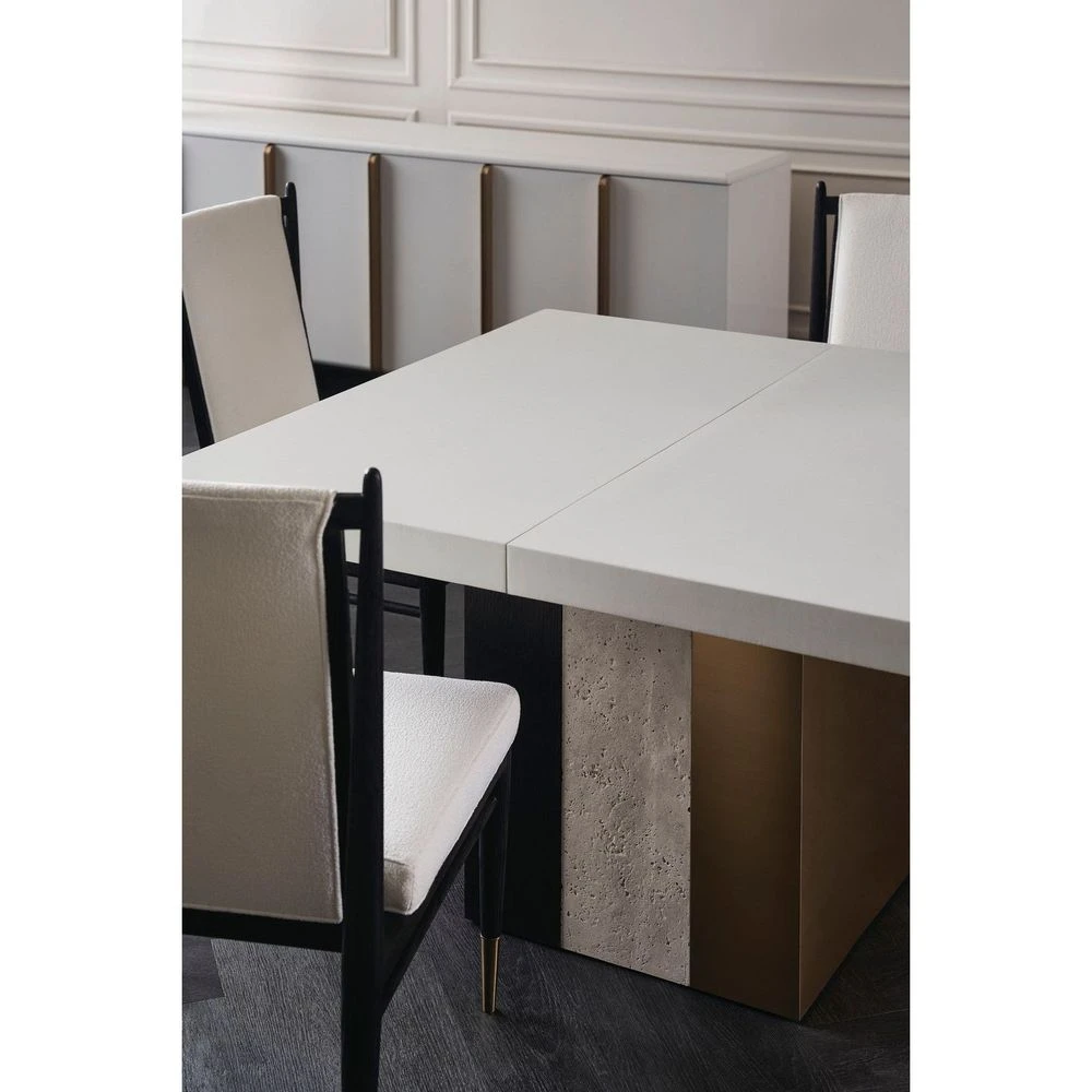 Harmony Dark Dining Table - Brown, Grey, Bronze, White 3 Harmony Dark Dining Table - Brown, Grey, Bronze, White - Image 3