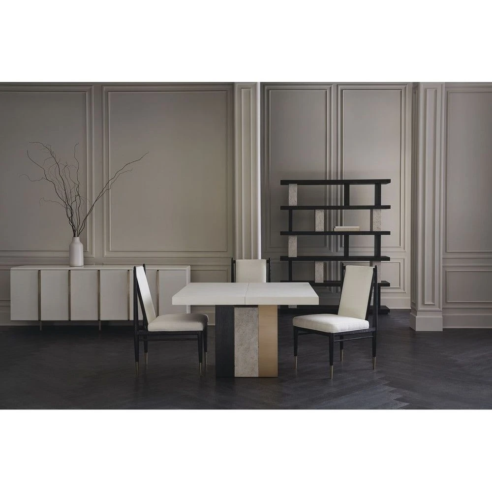 Harmony Dark Dining Table - Brown, Grey, Bronze, White 4 Harmony Dark Dining Table - Brown, Grey, Bronze, White - Image 4