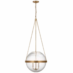 Peyton 18" Globe Pendant - Soft Brass