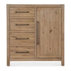 Terrace Row Four-Drawer Door Chest - Light Wood