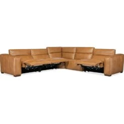 Nimbus 5 Seat Sectional 4-Power Recline & Power Headrest - Brown