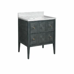 Santos 28" Vintage Navy Vanity With Rectangular Undermount Sink -France and So Furniture olnzvzvucrwmdx2f6vix