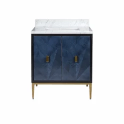 Kallista 30" Blue Vanity With Rectangular Undermount Sink -France and So Furniture p8uly9wd3behmvb4r286