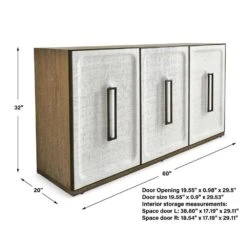 Sidonia 3 Door Storage Unit -France and So Furniture r22945 9