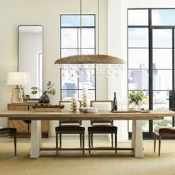 Irving Trestle Extension Dining Table 105-125" -France and So Furniture r22982 4