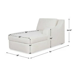 Dirk Chaise, Right Arm Facing - Snuggle Vanilla -France and So Furniture r23863 rc 0229 7