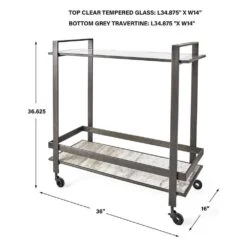 Biddie Bar Cart - Bronze -France and So Furniture r25277 6