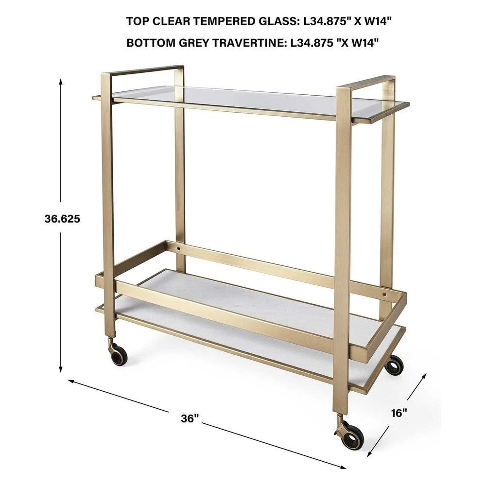 Biddie Bar Cart - Brass 6 Biddie Bar Cart - Brass - Image 6
