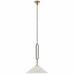 Atlas 19" Pendant - Antique Brass & Warm Iron