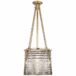 Charleston Large Lantern - Natural Brass