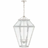 Arthur Large Lantern - Polished Nickel With Clear Glass