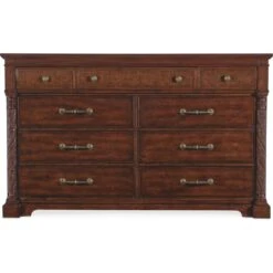 Theodore Nine-Drawer Dresser - Dark Wood
