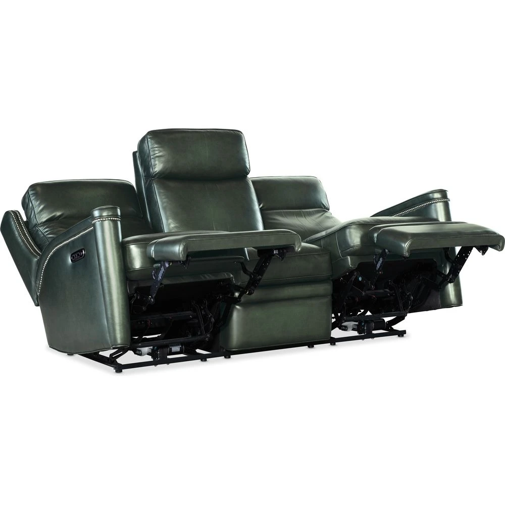 Hamilton Power Sofa With Power Headrest - Green 2 Hamilton Power Sofa With Power Headrest - Green - Image 2