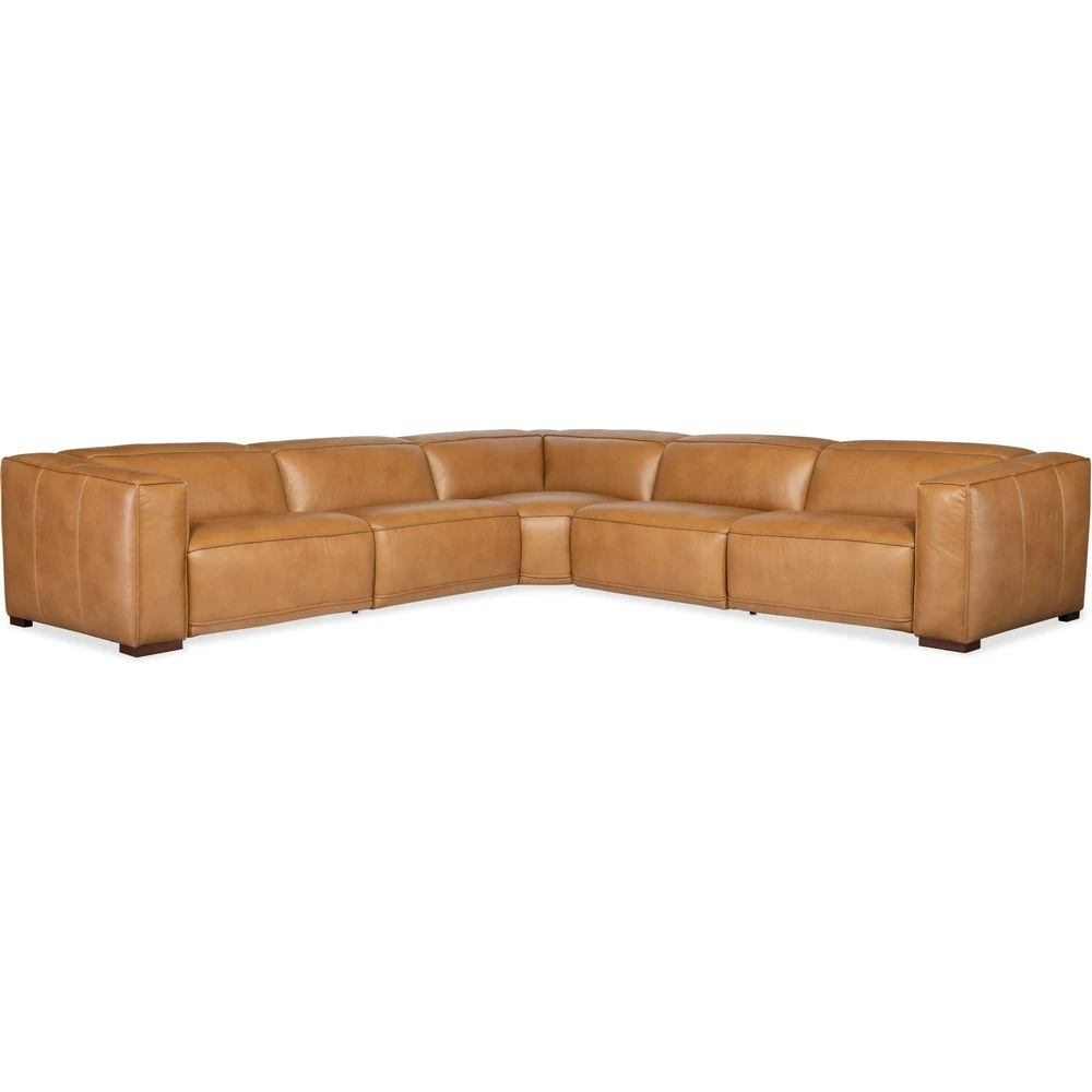 Fresco 5 Seat Sectional With Power Recline & Power Headrest - Brown 1 Fresco 5 Seat Sectional With Power Recline & Power Headrest - Brown